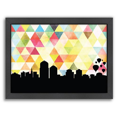 Americanflat Albuquerque Triangle by PaperFinch Framed Wall Art