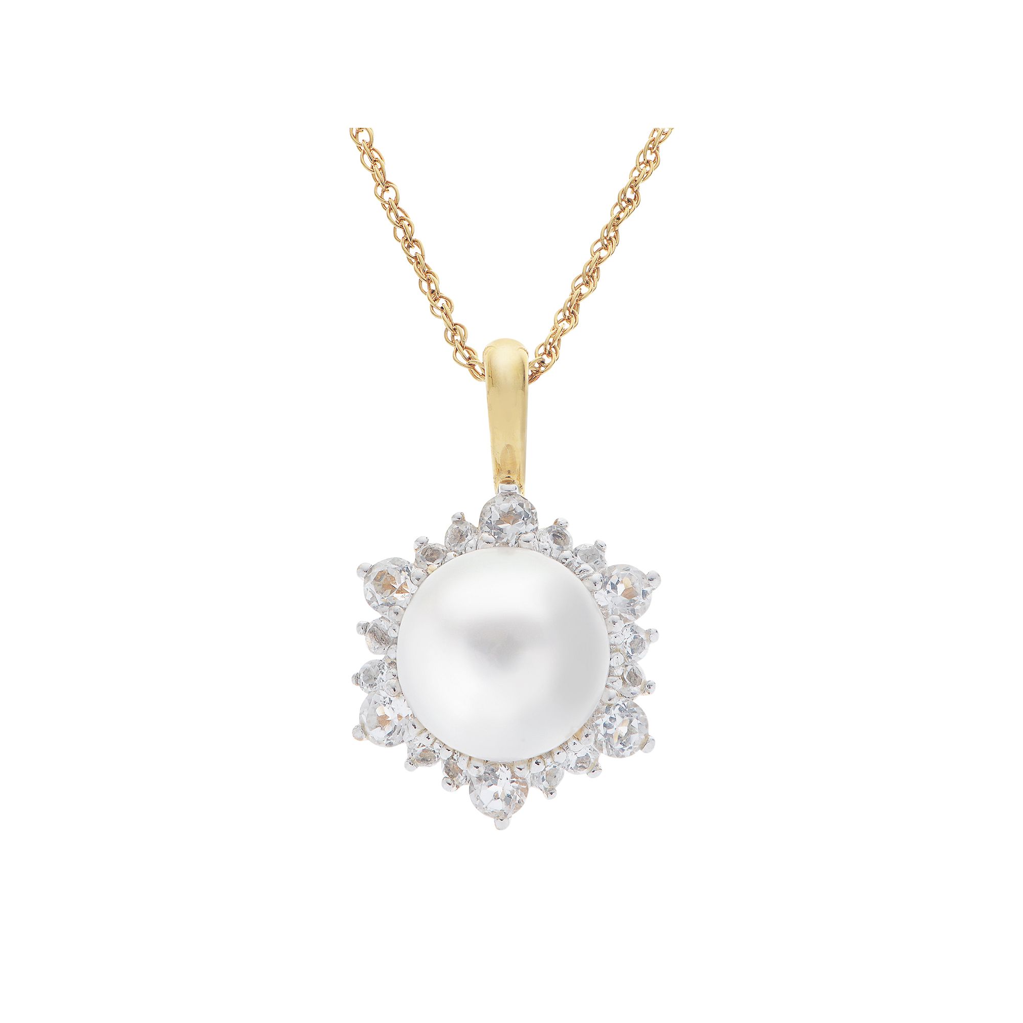 PearLustre by Imperial 14k Gold Over Silver Freshwater Cultured Pearl Pend