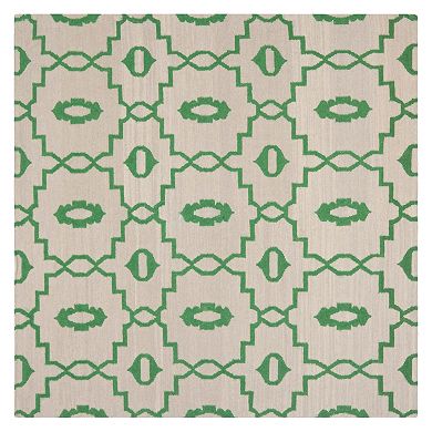 Safavieh Dhurries Jagged Circle Handwoven Flatweave Wool Rug