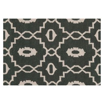 Safavieh Dhurries Jagged Circle Handwoven Flatweave Wool Rug