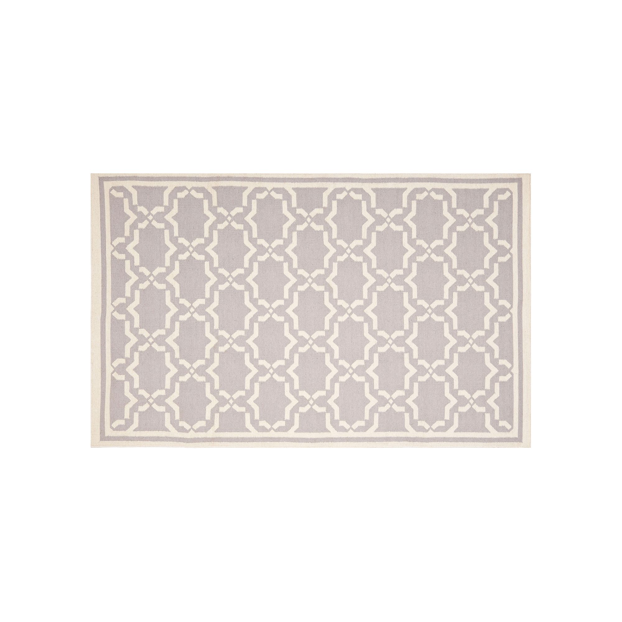 Safavieh Dhurries Star Handwoven Flatweave Wool Rug, Gray Ivory