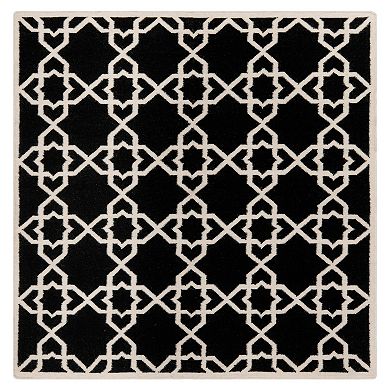 Safavieh Dhurries Lattice Quatrefoil Handwoven Flatweave Wool Rug