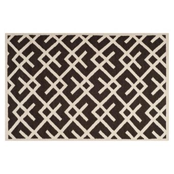Safavieh Dhurries Broken Lattice Handwoven Flatweave Wool Rug