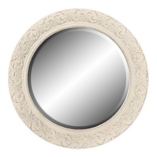 Belle Maison Floral Round Wall Mirror