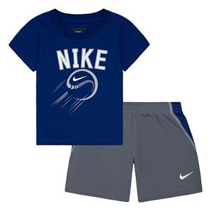 Baby Boy Nike Baseball Tee & Shorts Set
