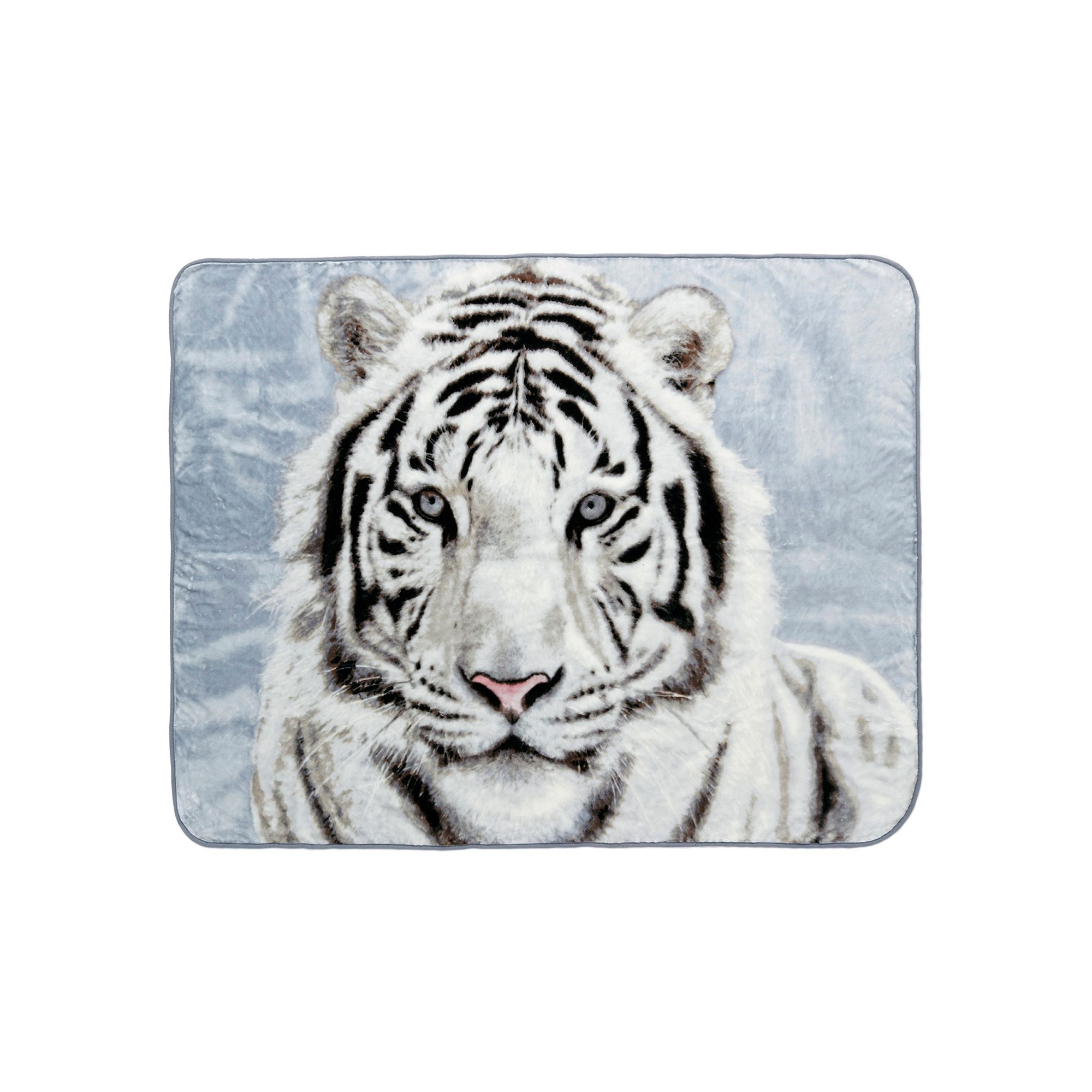 Shavel Home White Tiger Hi Pile Luxury Oversize Throw