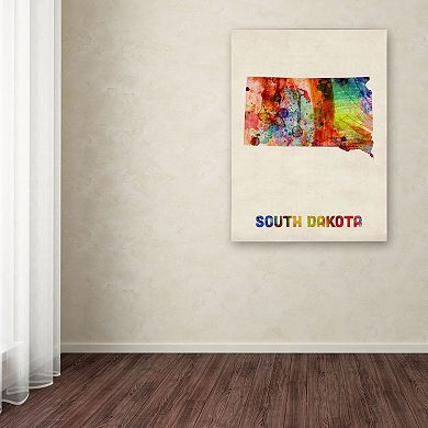 Trademark Fine Art State Watercolor Canvas Wall Art