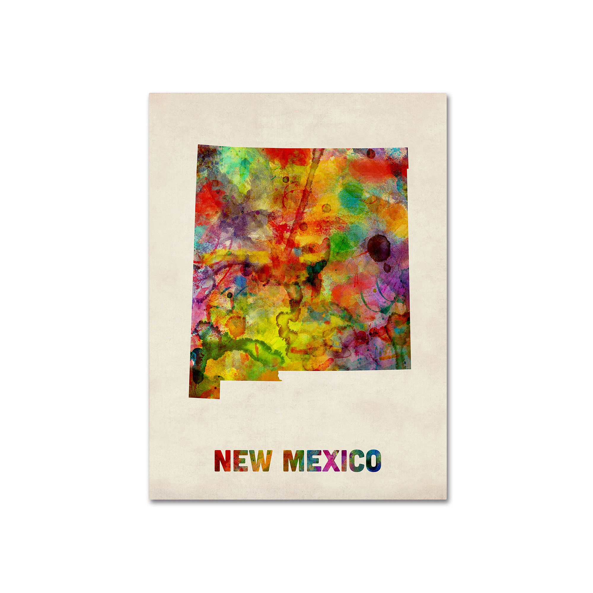 Trademark Fine Art State Watercolor Canvas Wall Art, New Mexico