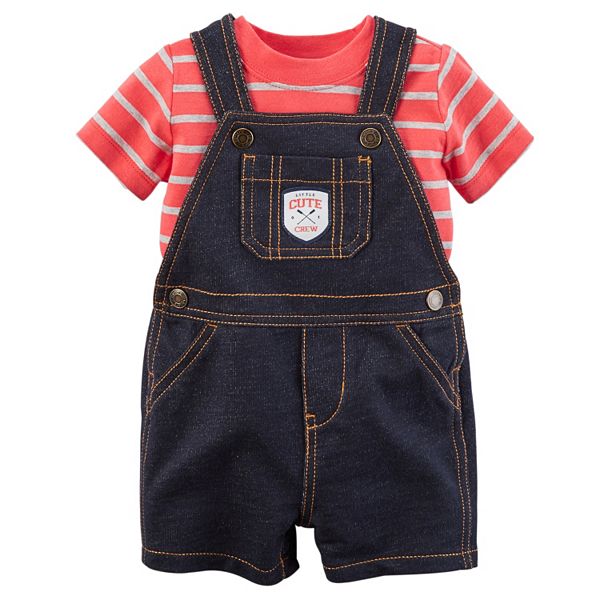 Baby Boy Carter's Striped Tee & Shortall Set