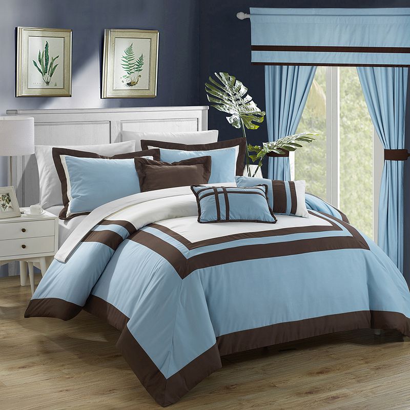 Chic Home Ritz 20-piece Bedding Set, Blue, King