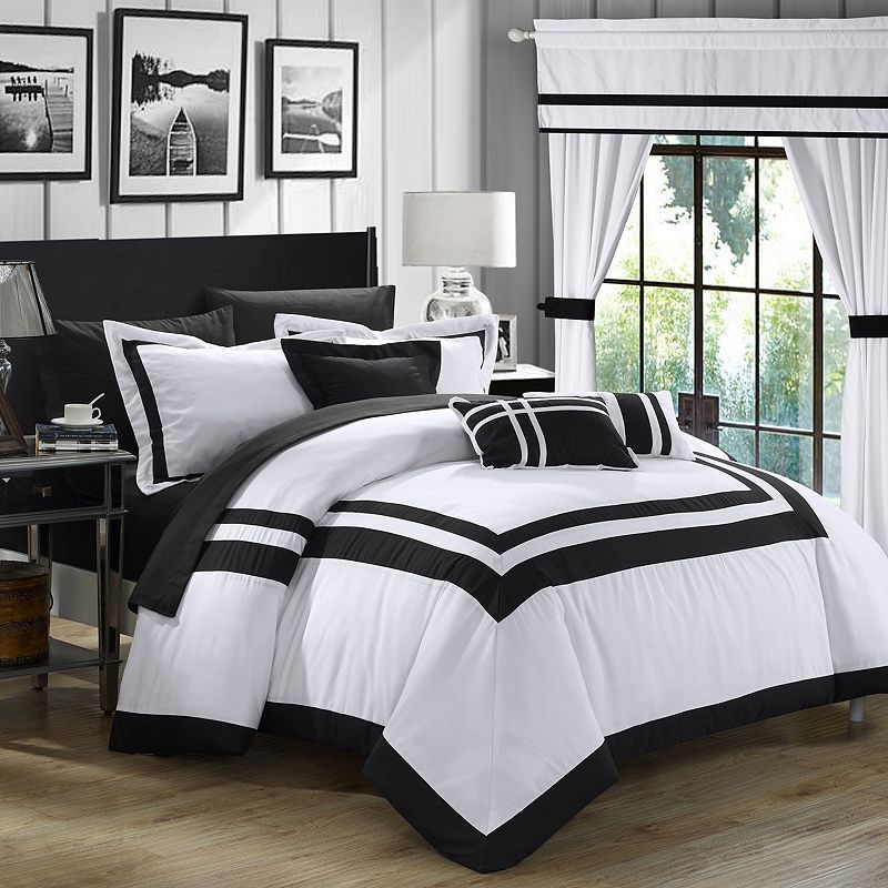 Chic Home Ritz 20-piece Bedding Set, White, Queen