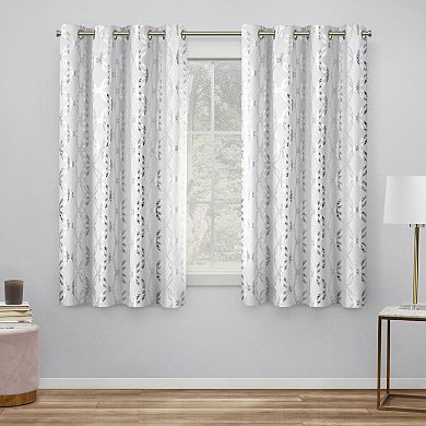Exclusive Home Curtains Modo Metallic Geometric 2-panel Window Curtain Set