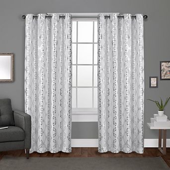 Exclusive Home Curtains Modo Metallic Geometric 2-panel Window Curtain Set