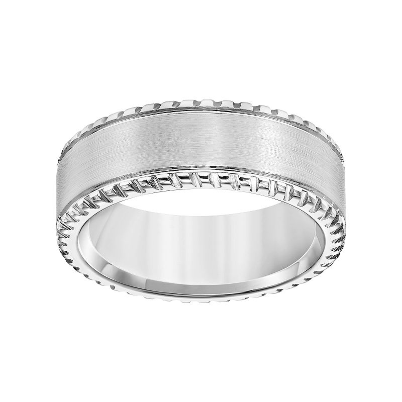 AXL Tungsten Carbide Mens Wedding Band, Size: 10, Grey
