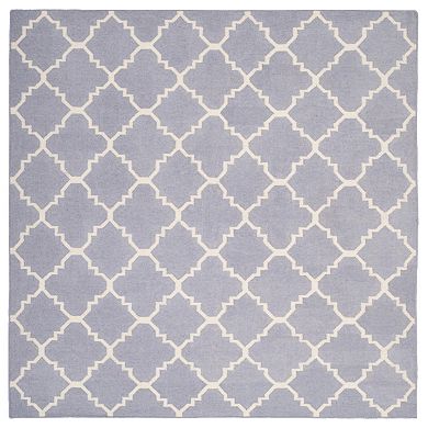 Safavieh Dhurries Diamond Quatrefoil Handwoven Flatweave Wool Rug