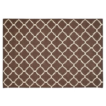 Safavieh Dhurries Diamond Quatrefoil Handwoven Flatweave Wool Rug
