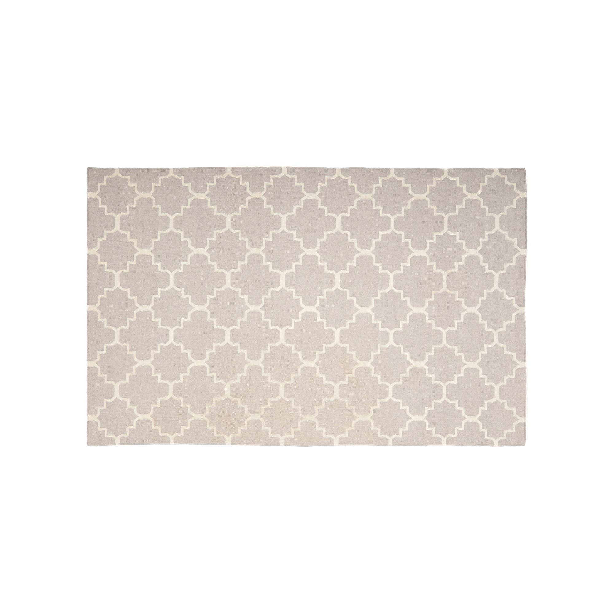 Safavieh Dhurries Diamond Quatrefoil Handwoven Flatweave Wool Rug, Gray Ivo