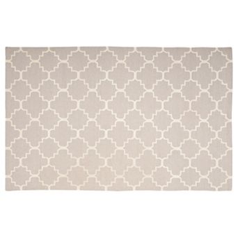 Safavieh Dhurries Diamond Quatrefoil Handwoven Flatweave Wool Rug