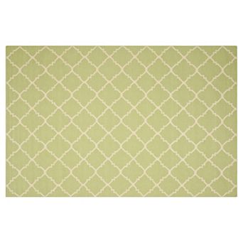 Safavieh Dhurries Diamond Quatrefoil Handwoven Flatweave Wool Rug