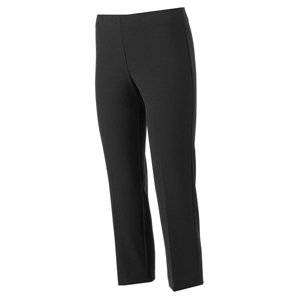 Petite Croft & Barrow® Solid Crop Pull-On Pants