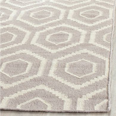 Safavieh Dhurries Flat Hex Handwoven Flatweave Wool Rug