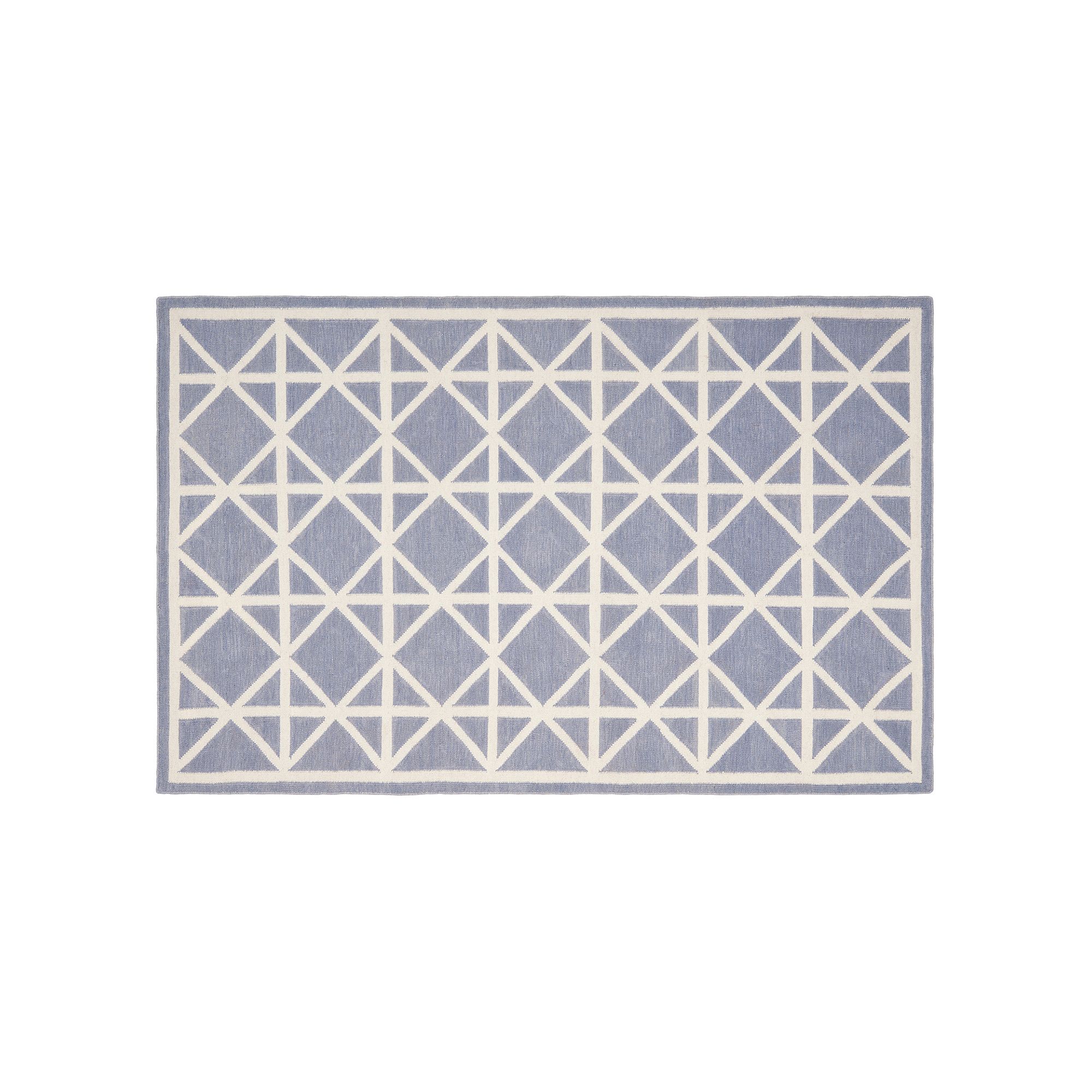 Safavieh Dhurries Kite Geometric Handwoven Flatweave Wool Rug, Purple Ivory