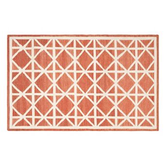 Safavieh Dhurries Kite Geometric Handwoven Flatweave Wool Rug