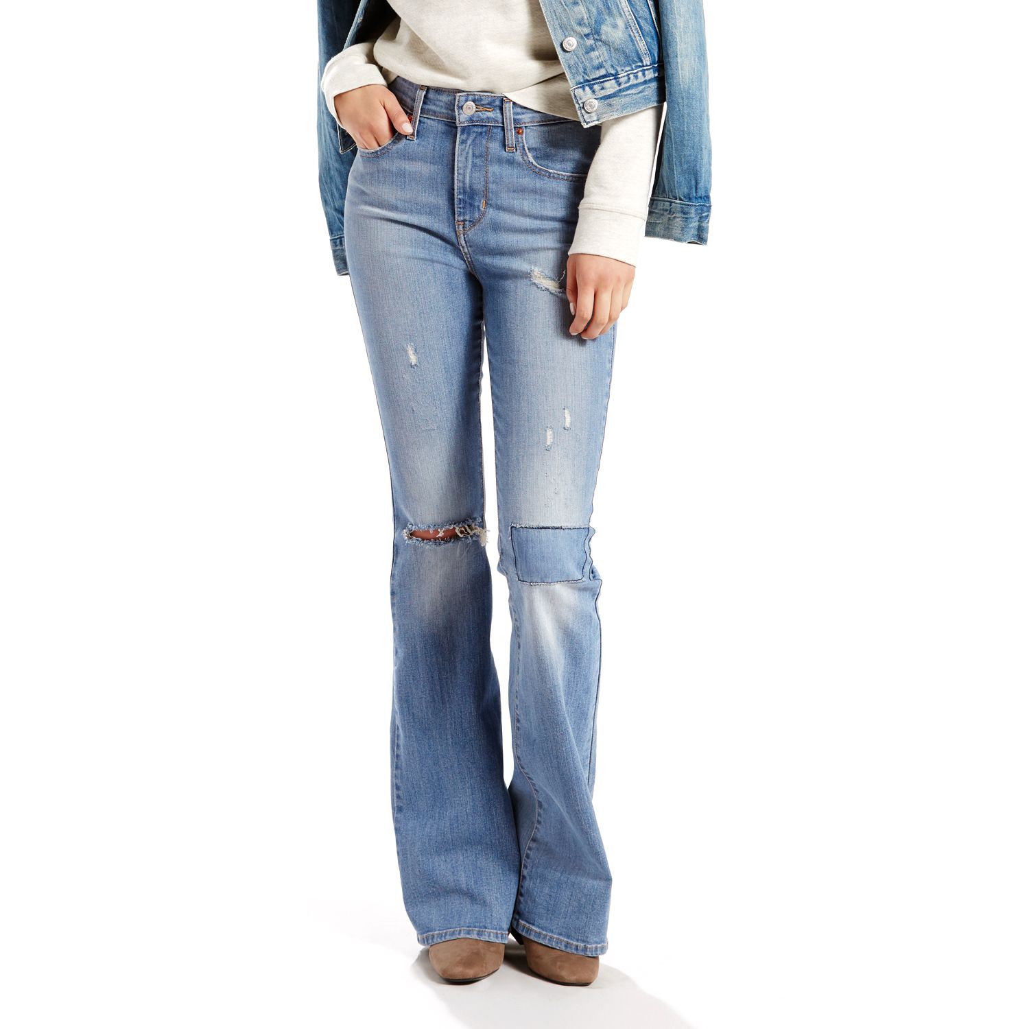 levi's high rise flare jeans