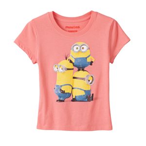 Girls 4-6x Minions Glitter Tee