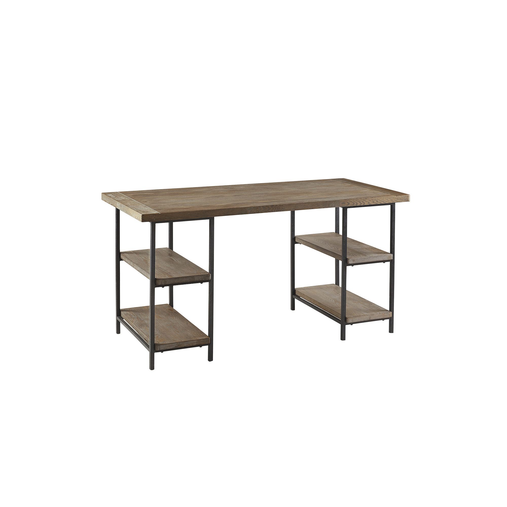Madison Park Cirque Industrial Storage Office Desk, Reclaimed Gray