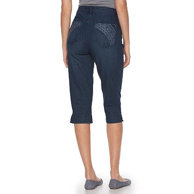 Ladies Plus Capri Jeans Size 24W Gloria Vanderbilt Jordyn Embellished Pockets