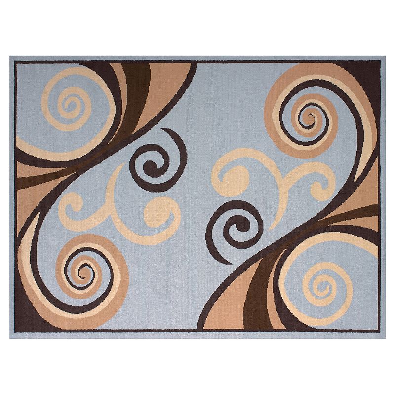 United Weavers Dallas Billow Scroll Rug, Black, 8X10.5 Ft