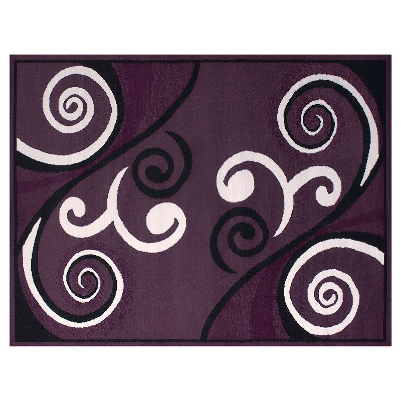 United Weavers Dallas Billow Scroll Rug, Red, 8X10.5 Ft