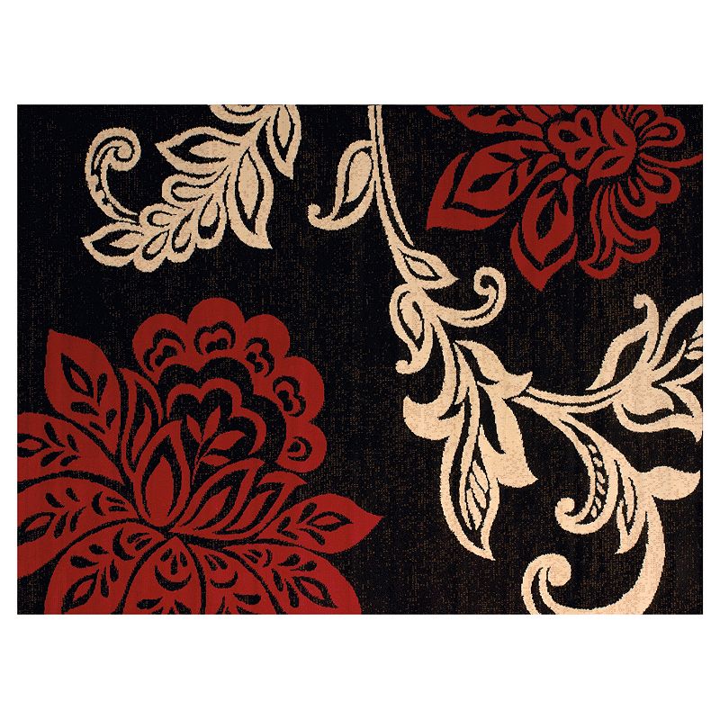 United Weavers Dallas Trouseau Floral Rug, Red, 8X10.5 Ft