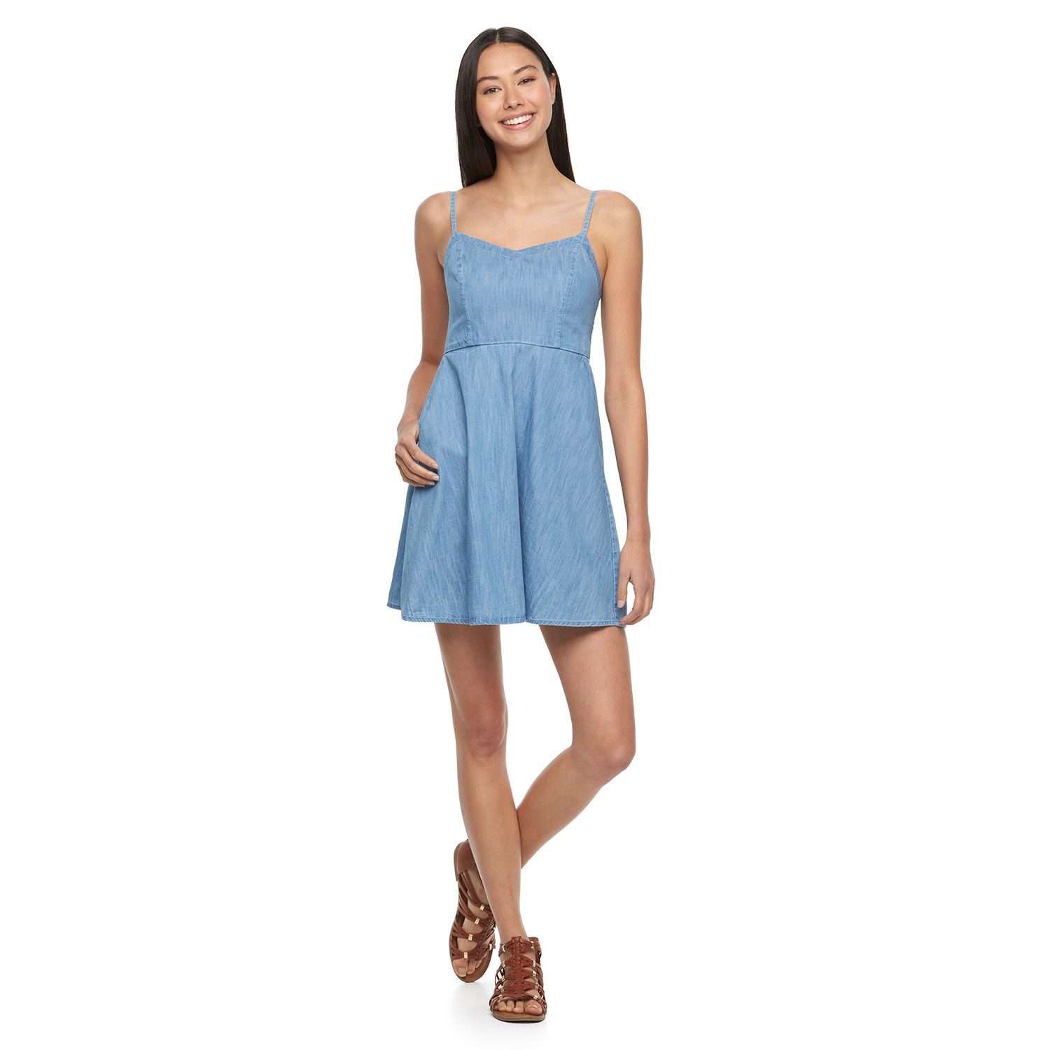 chambray skater dress