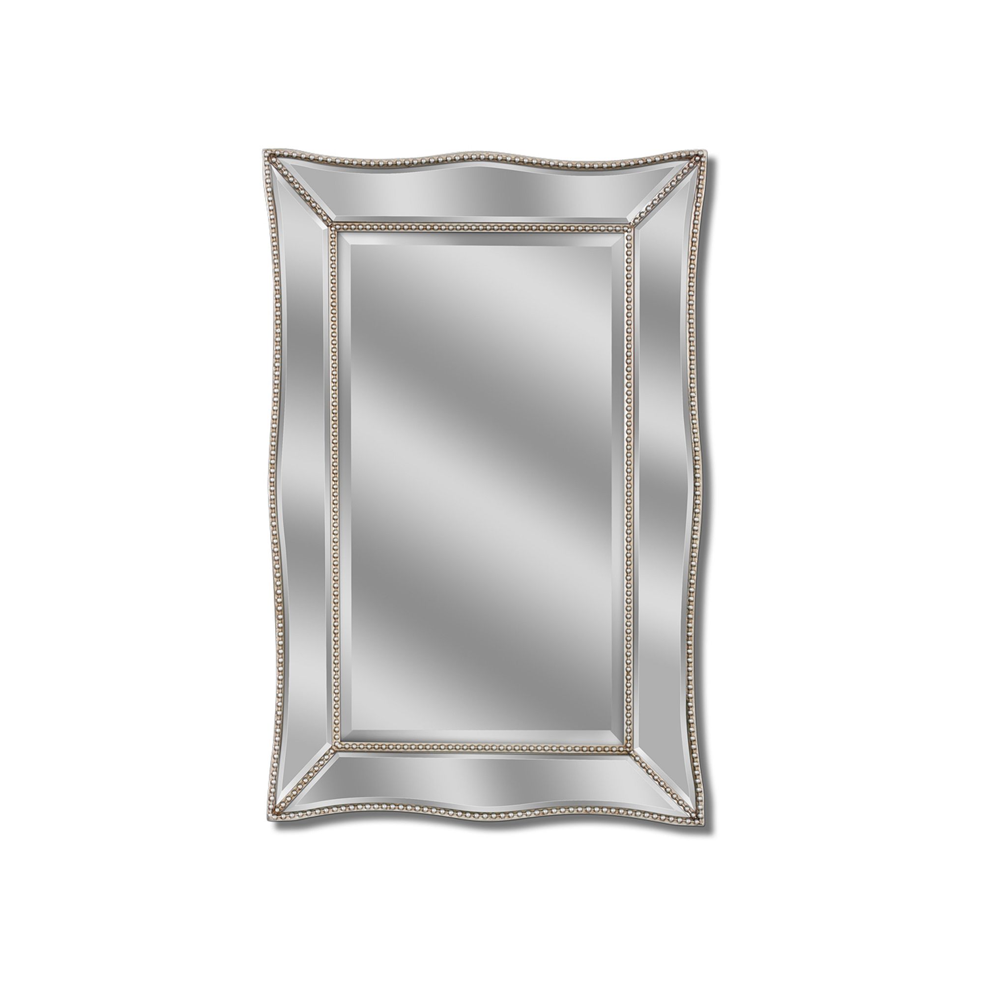 Head West Metro Beaded Scalloped Wall Mirror, Multicolor