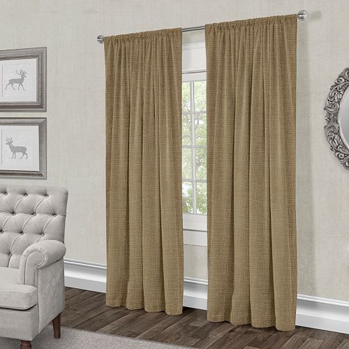 Exclusive Home 2 Pack Burlap Jute Window Curtains