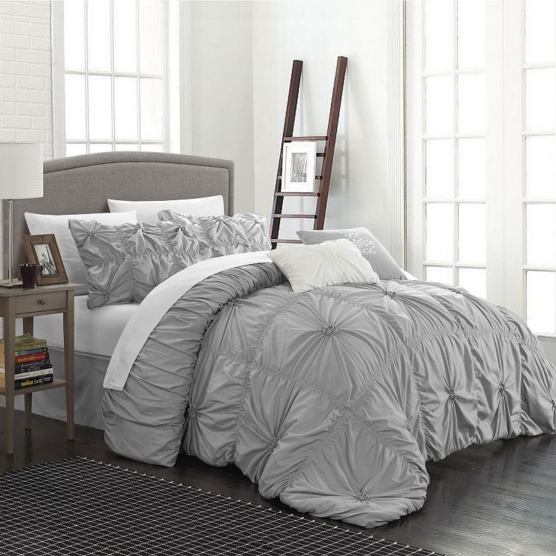 76725636 Chic Home Halper 6-piece Bed Set, Grey, Queen sku 76725636