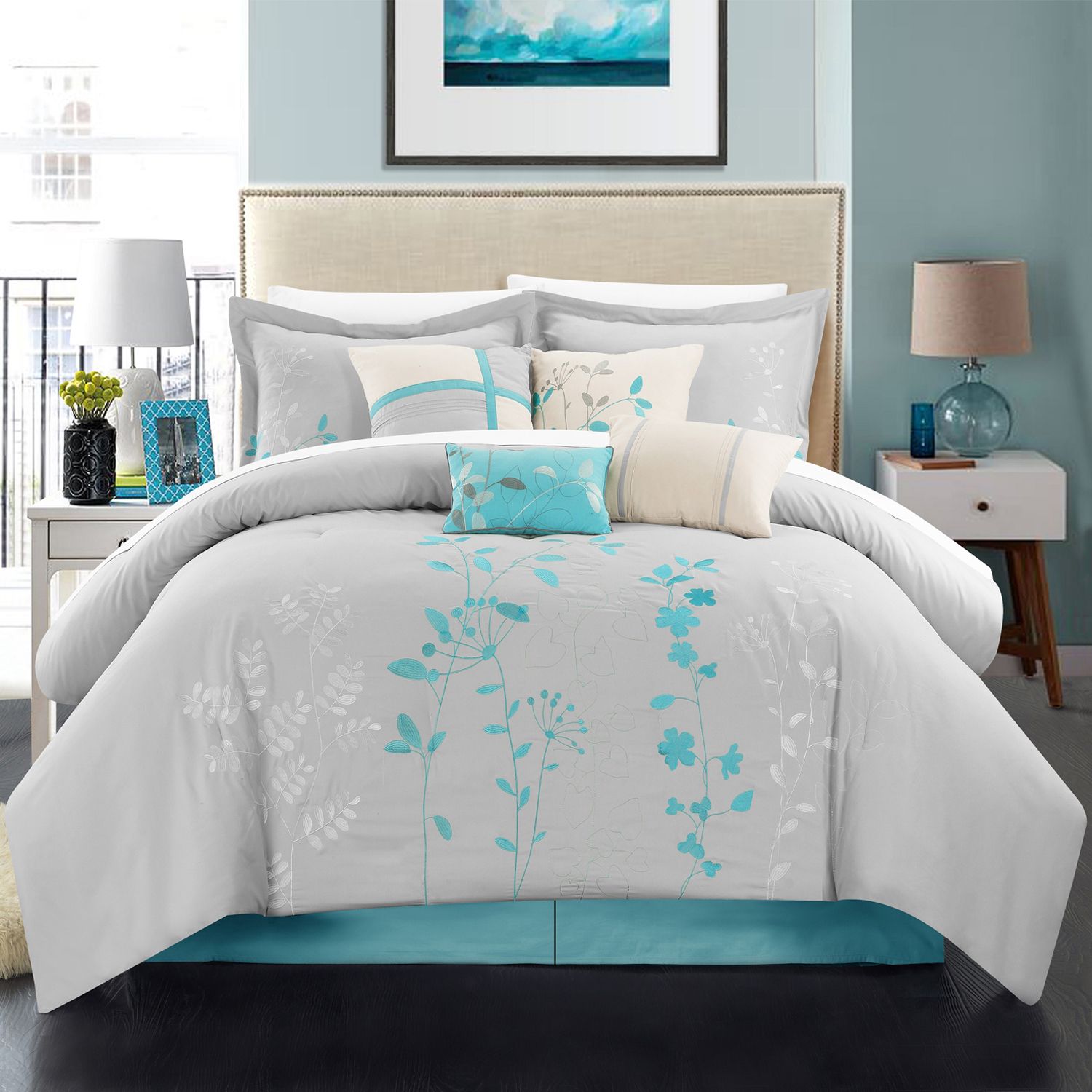 Chic Home Bliss Garden 12-piece Oversized Bed Set