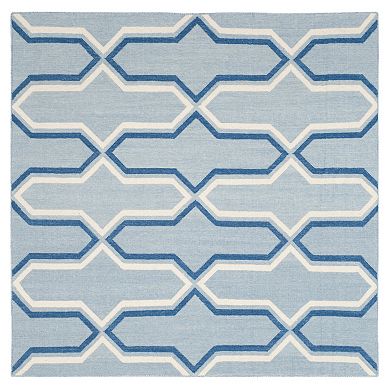 Safavieh Dhurries Flattened Quatrefoil Handwoven Flatweave Wool Rug