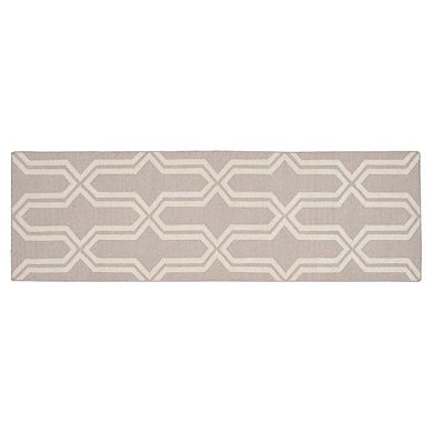 Safavieh Dhurries Flattened Quatrefoil Handwoven Flatweave Wool Rug
