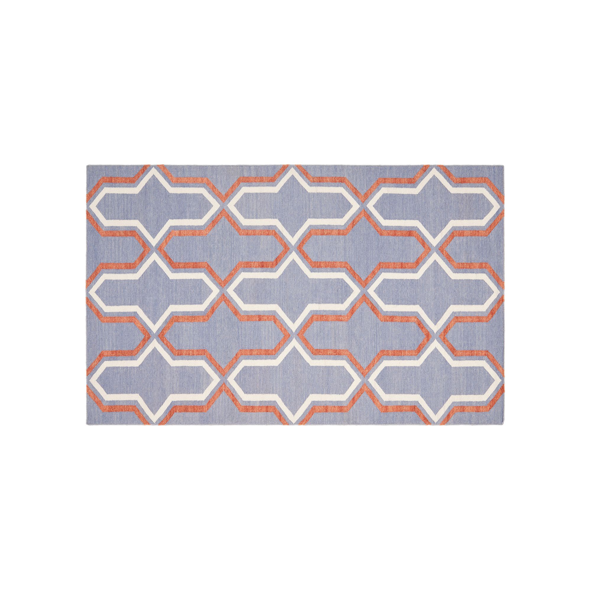 Safavieh Dhurries Flattened Quatrefoil Handwoven Flatweave Wool Rug, Purple