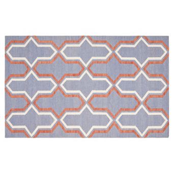 Safavieh Dhurries Flattened Quatrefoil Handwoven Flatweave Wool Rug