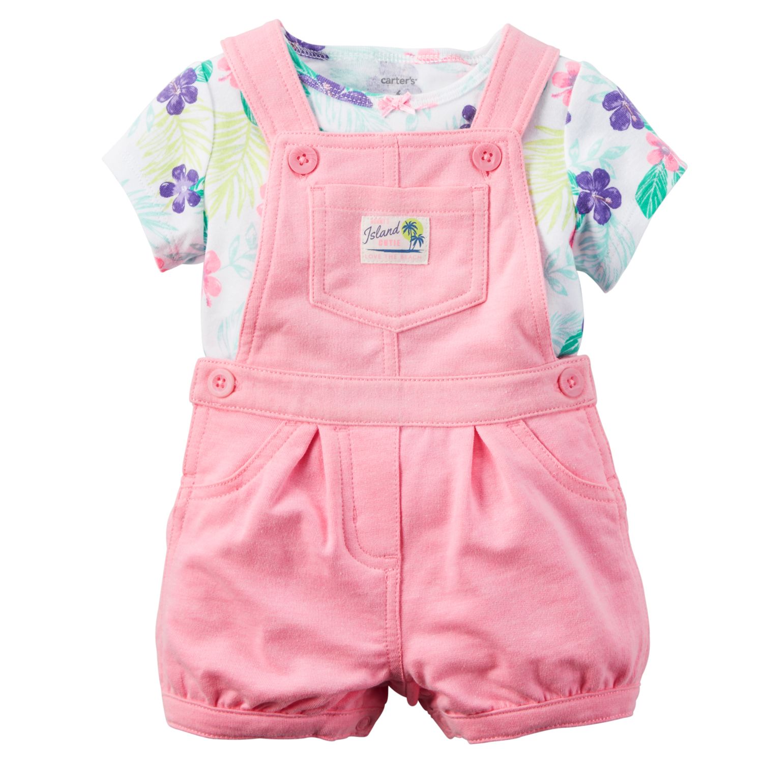 Baby Girl Carter's Shortalls & Tee Set