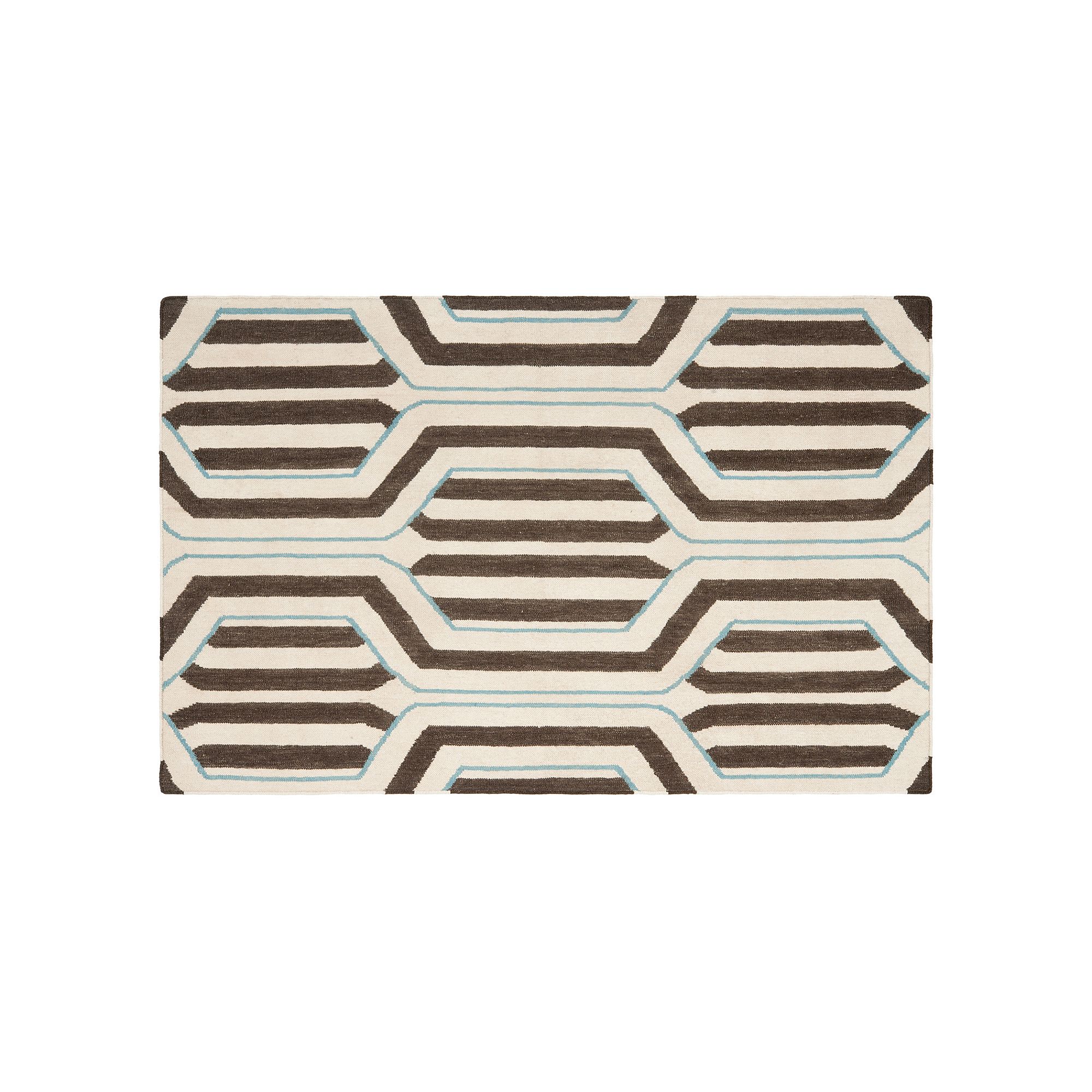 Safavieh Dhurries Hex Weave Handwoven Flatweave Wool Rug, Ivory Team