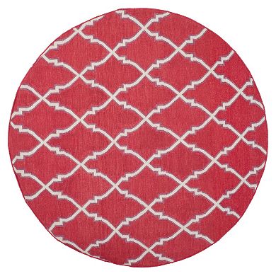 Safavieh Dhurries Modern Quatrefoil Handwoven Flatweave Wool Rug
