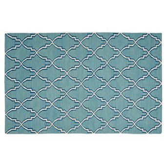Safavieh Dhurries Modern Quatrefoil Handwoven Flatweave Wool Rug