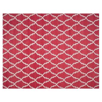 Safavieh Dhurries Modern Quatrefoil Handwoven Flatweave Wool Rug