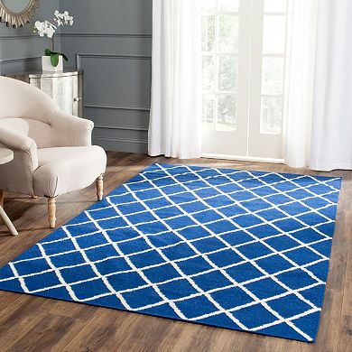 Safavieh Dhurries Netting Handwoven Flatweave Wool Pile Rug