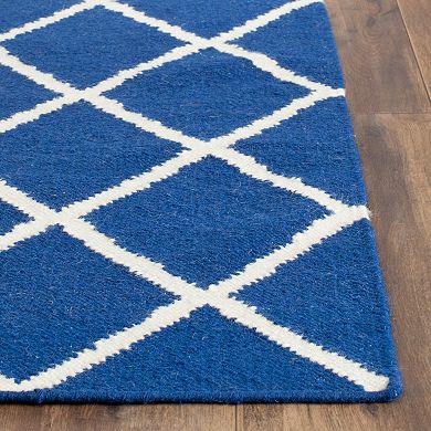 Safavieh Dhurries Netting Handwoven Flatweave Wool Pile Rug